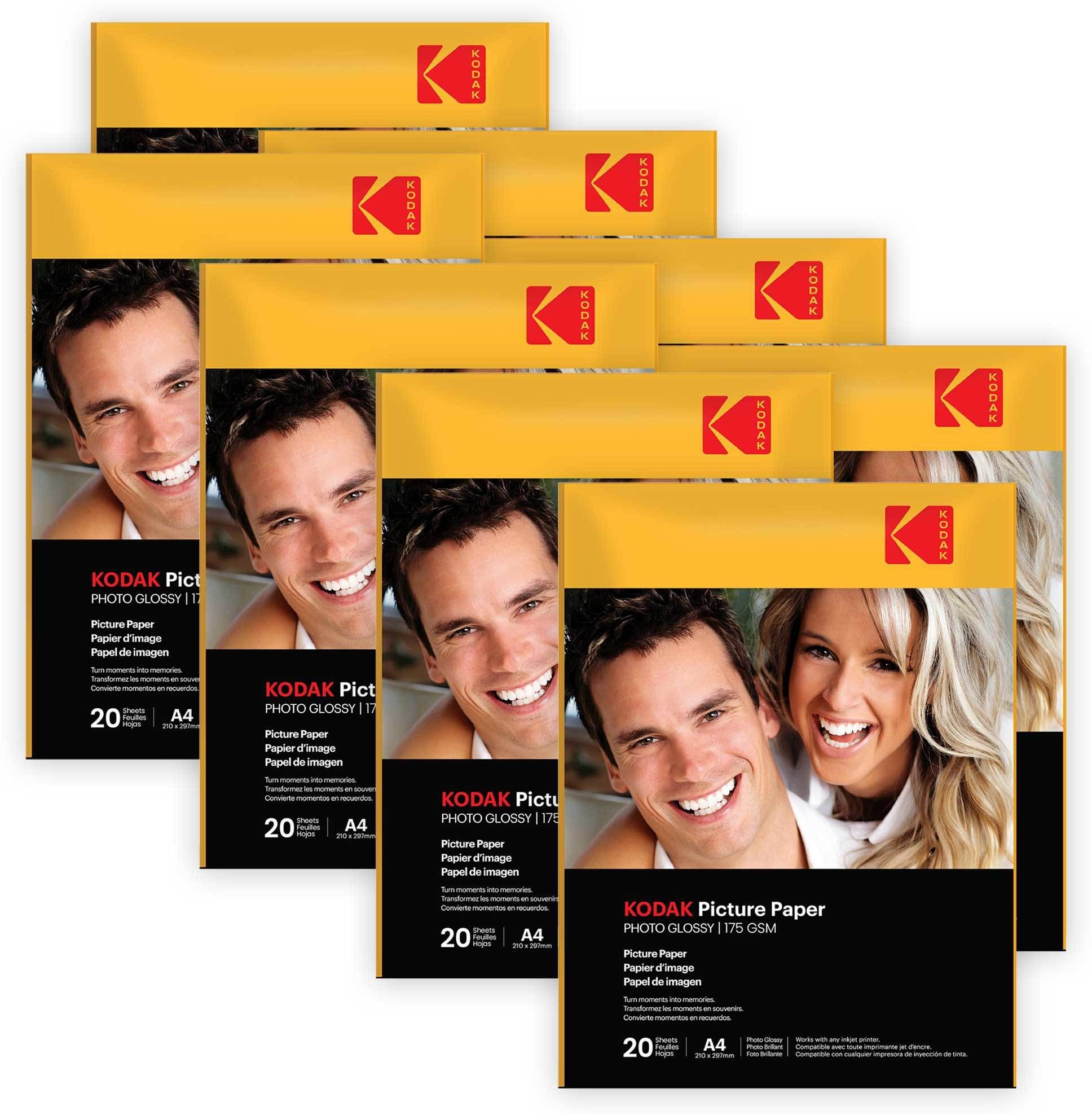 kodak 175 GSM A4 160 Sheets High Glossy Cast Coated Water Resistant photo paper unruled A4 (210x297mm) 175 gsm Photo Paper-picture-43