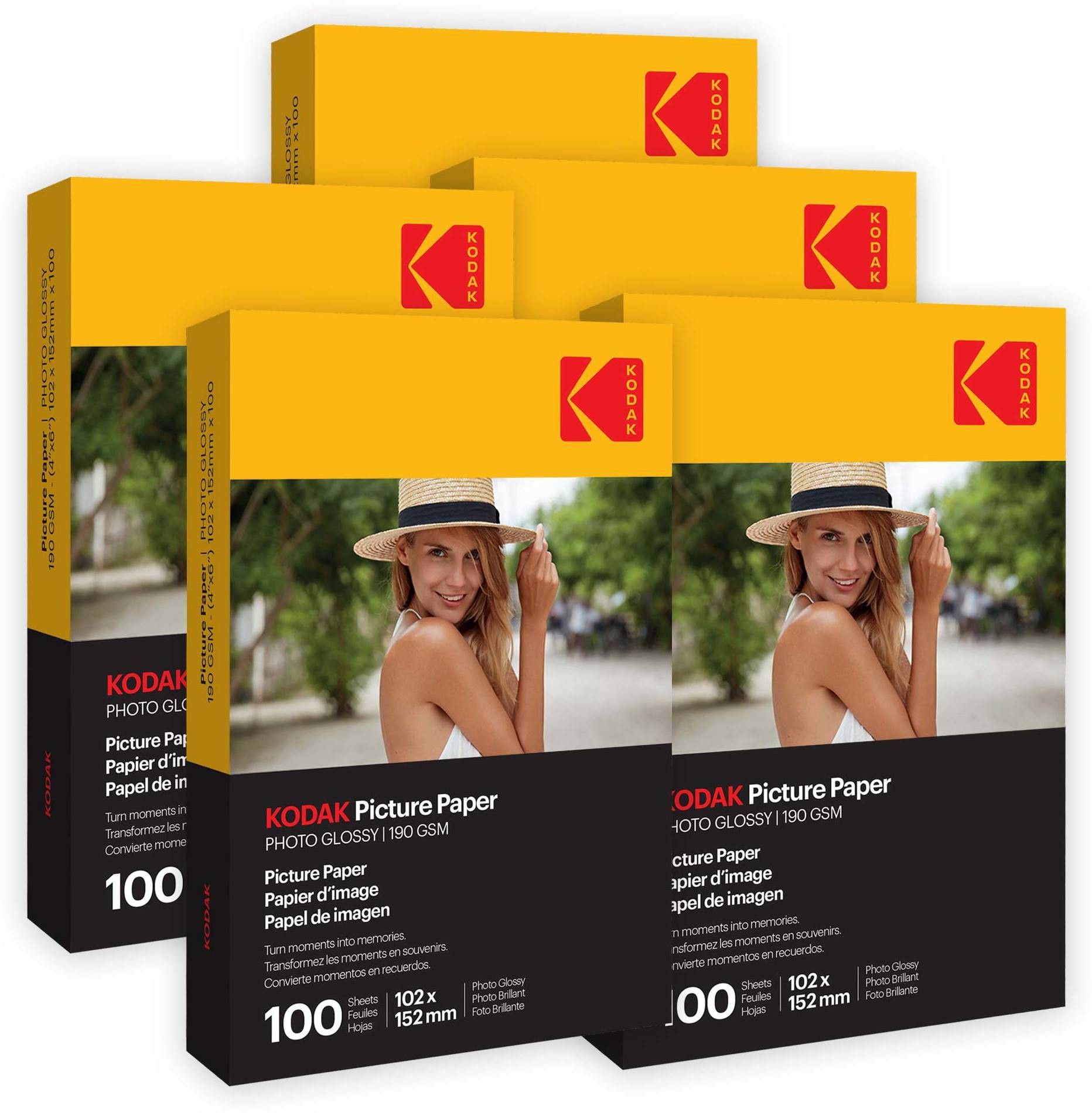 kodak 190 GSM 4R 500 Sheets High Glossy Cast Coated Water Resistant Photo Paper unruled 4R (4X6 inch) 190 gsm Photo Paper-picture-47
