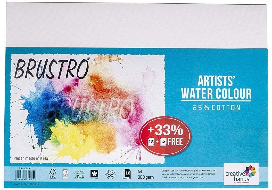 Artists 25% Cotton, Cold Pressed, Unruled A4 300 gsm Watercolor Paper-image-30