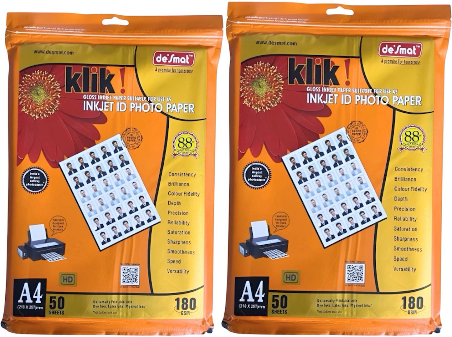 Gloss inkjet paper suitable for use as inkjet I’d photo paper Unruled A4 180 gsm Photo Paper-image-44