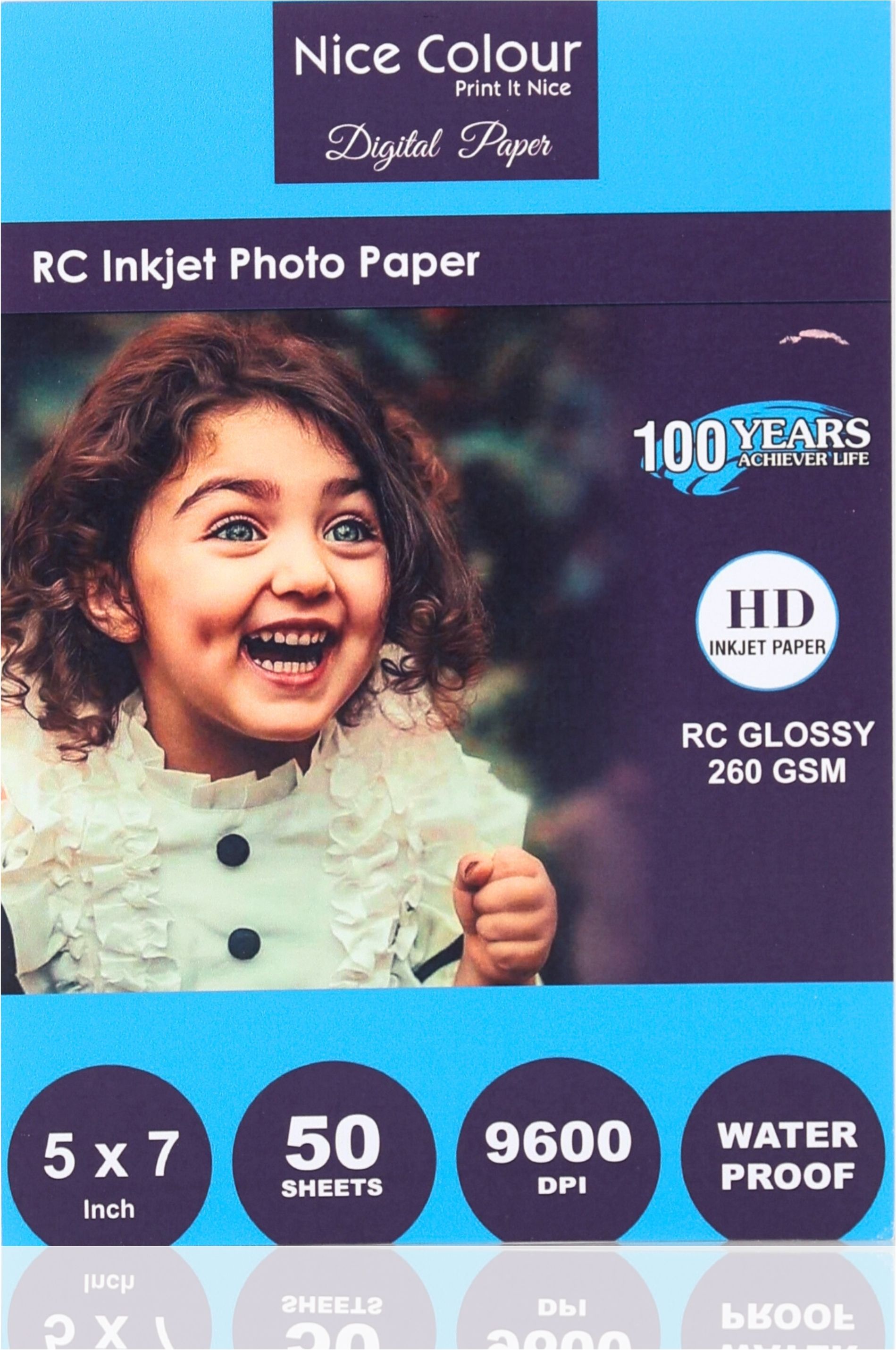 nice colour RC Glossy Inkjet Photo Paper 50 Sheets 5x7 Inch 260 gsm Photo Paper-picture-15