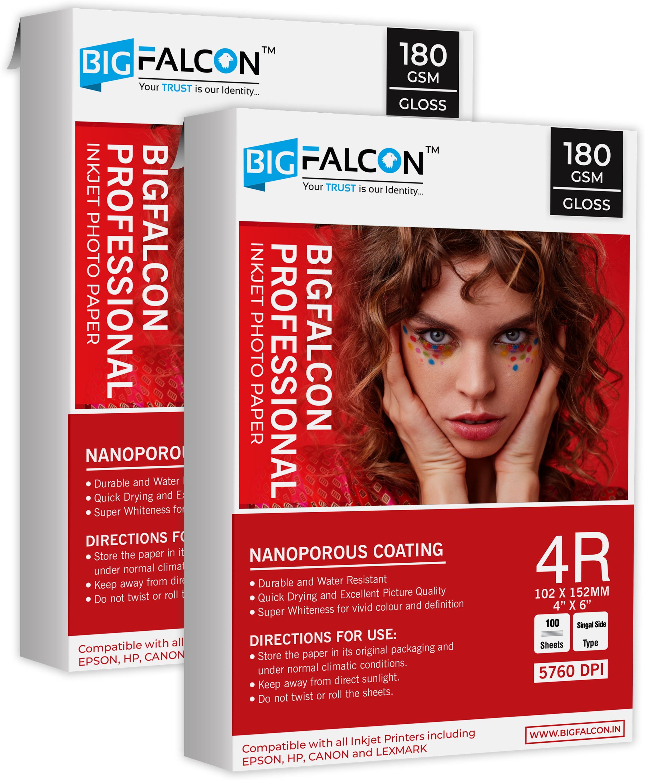 Professional 180 GSM 4R (4X6 Inch) 200 Sheet High Glossy Cast Coated Photo Paper for all Inkjet Printer 4R (102x152mm) 180 gsm Photo Paper