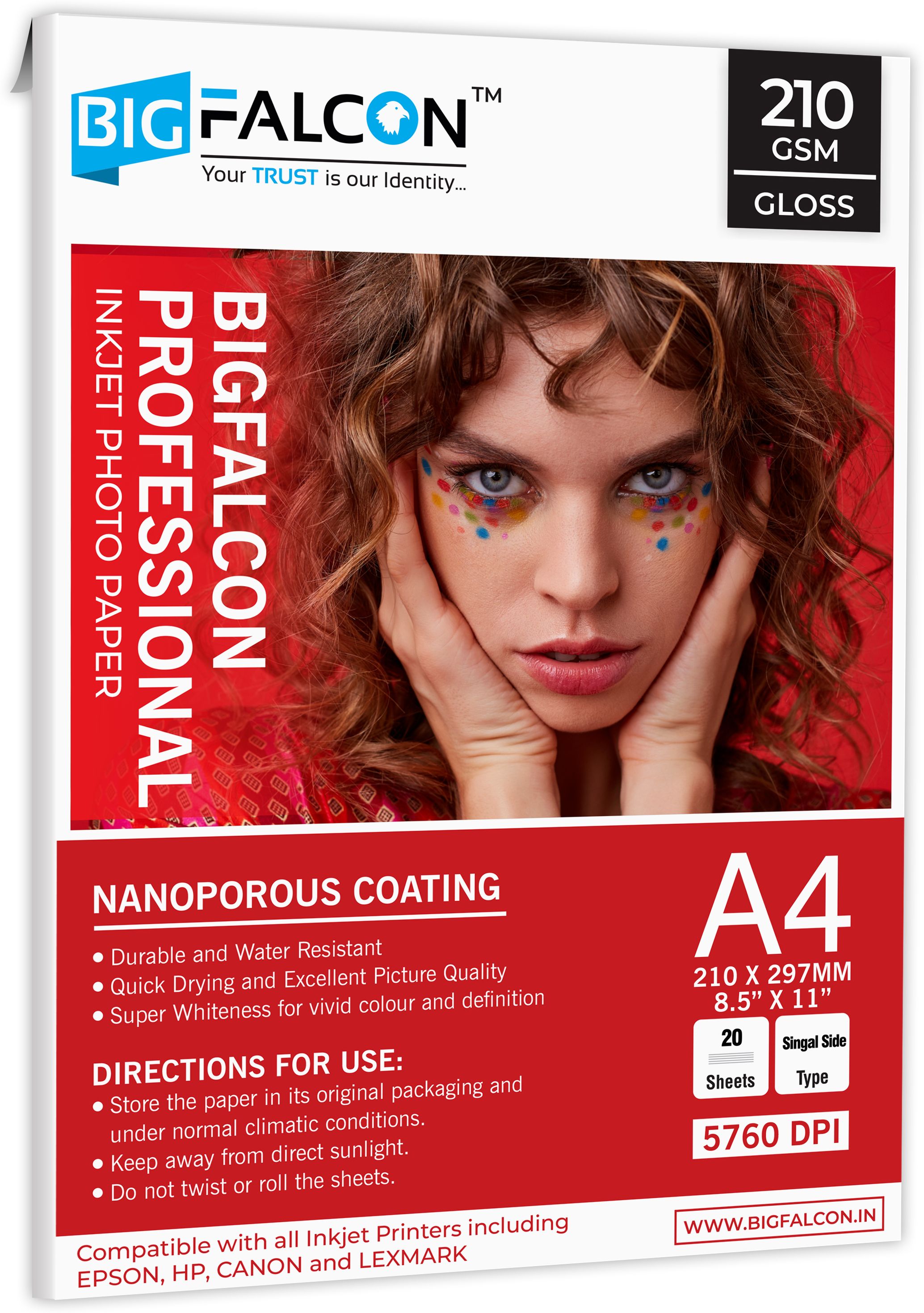 Professional 210 GSM A4 (8.5X11 Inch) 20 Sheet High Glossy Cast Coated Photo Paper for all Inkjet Printer A4 (210x297mm) 210 gsm Photo Paper-image-24