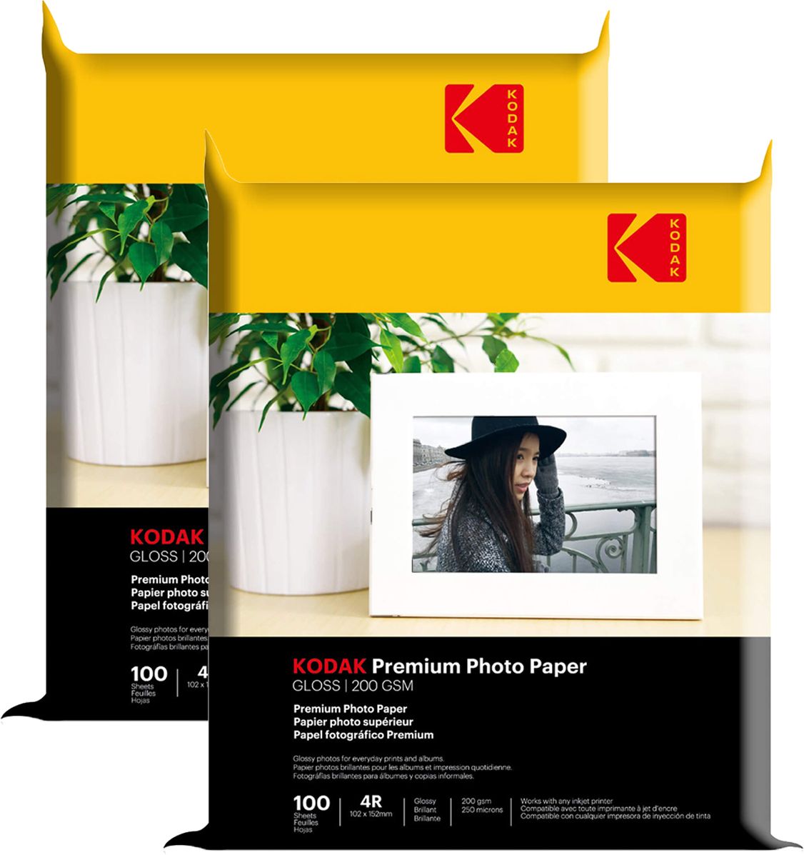 kodak Photo Paper 2x100 Sheets High Glossy 4x6 4R 200 gsm Photo Paper-picture-20
