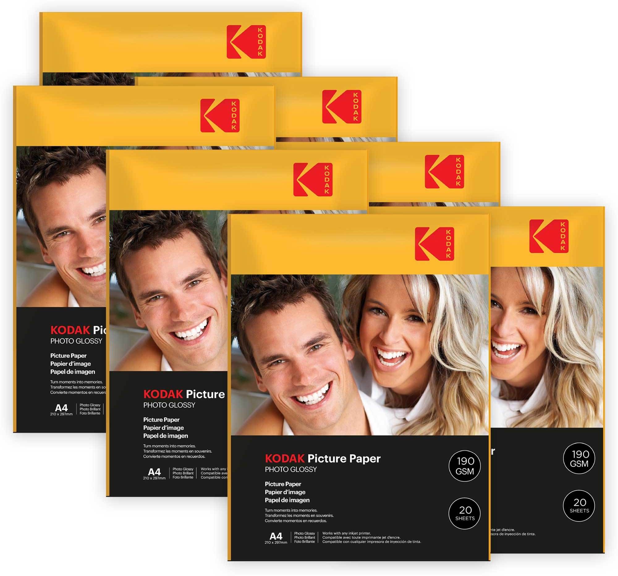 kodak 190 GSM A4 140 Sheets High Glossy Cast Coated Water Resistant photo paper unruled A4 (210x297mm) 190 gsm Photo Paper-picture-39
