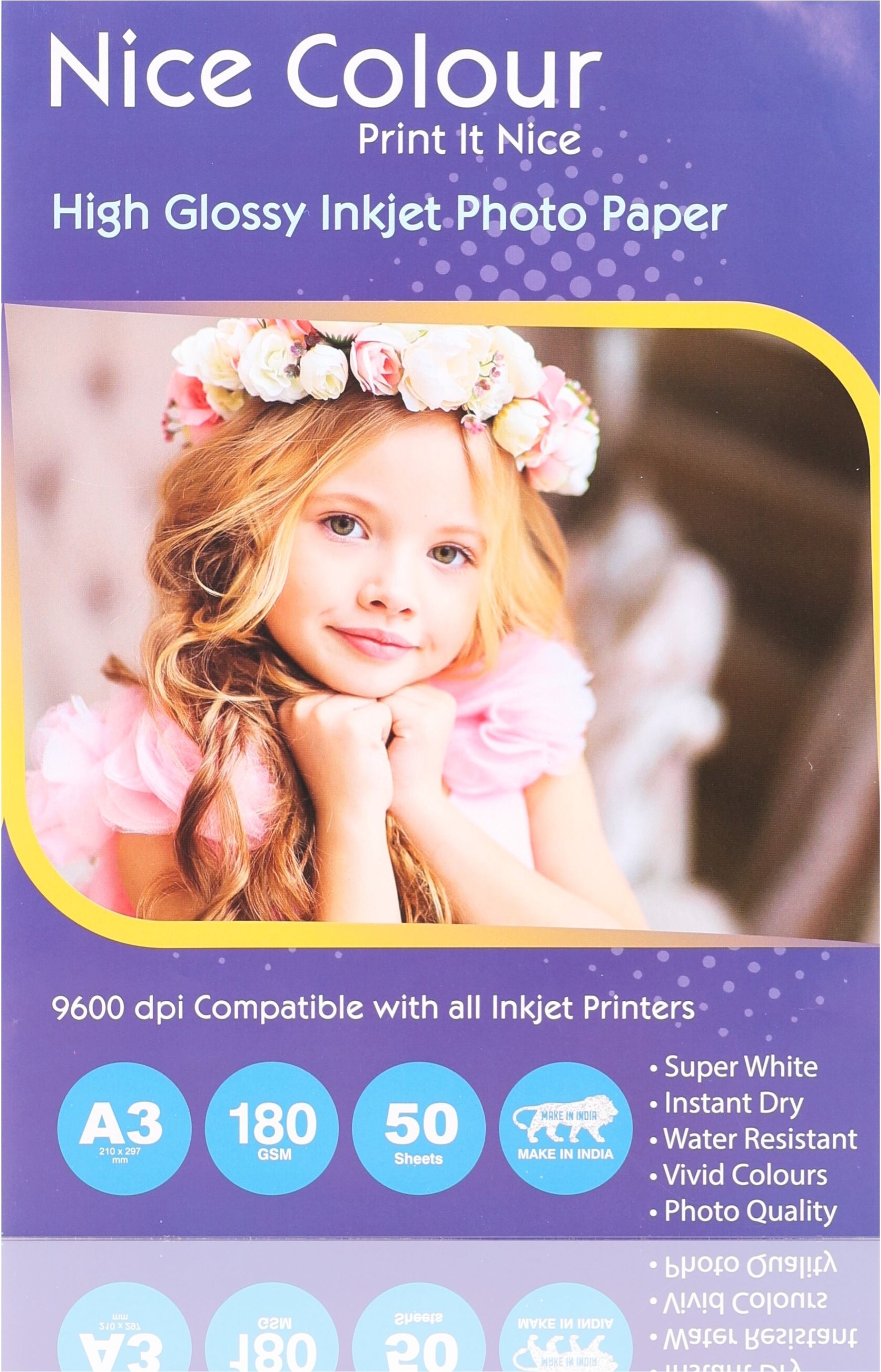 nice colour High Glossy Inkjet Photo Paper 50 Sheets A3 180 gsm Photo Paper-picture-40