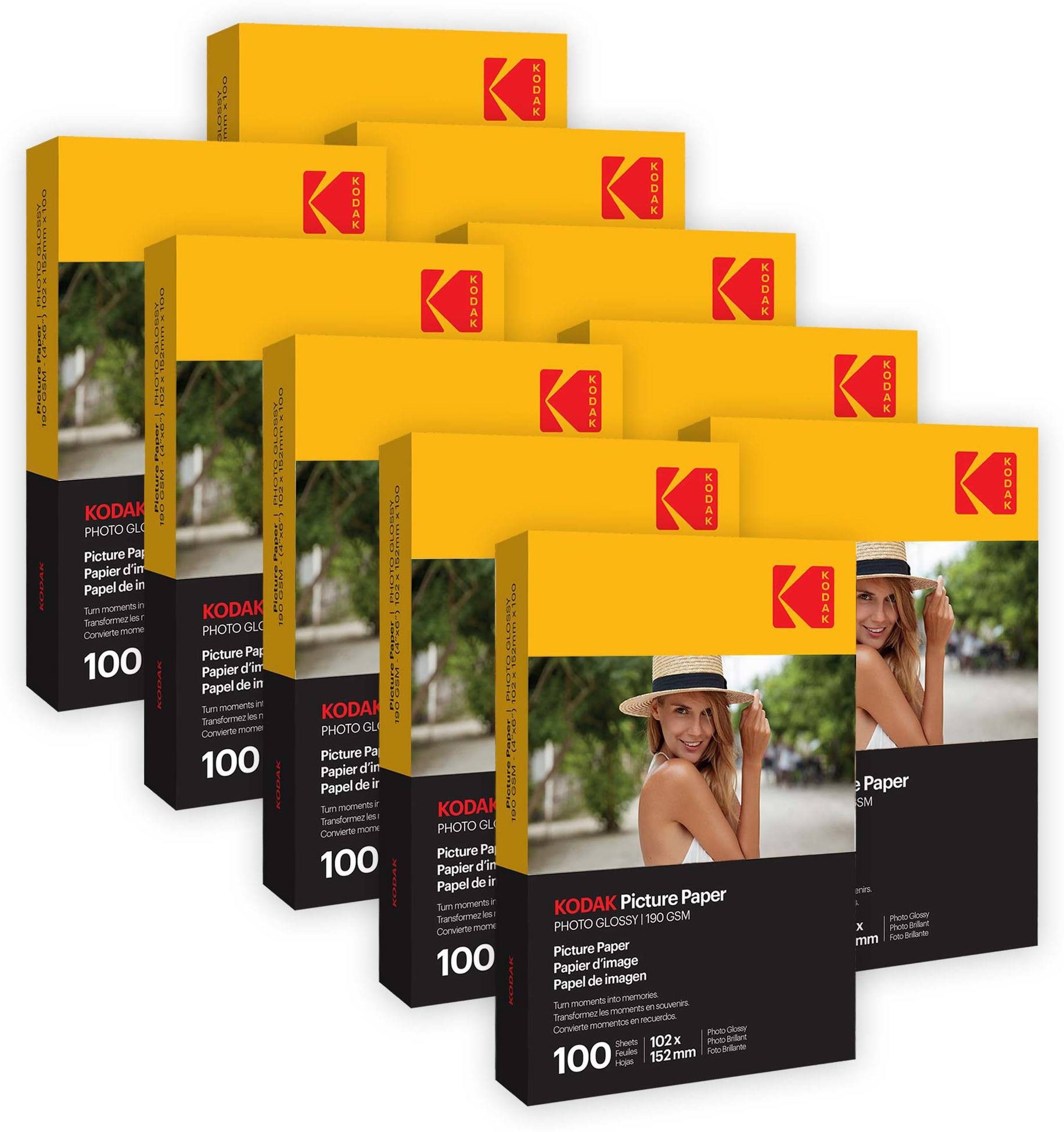 kodak 190 GSM 4R 1000 Sheets High Glossy Cast Coated Water Resistant Photo Paper unruled 4R (4X6 inch) 190 gsm Photo Paper-picture-46