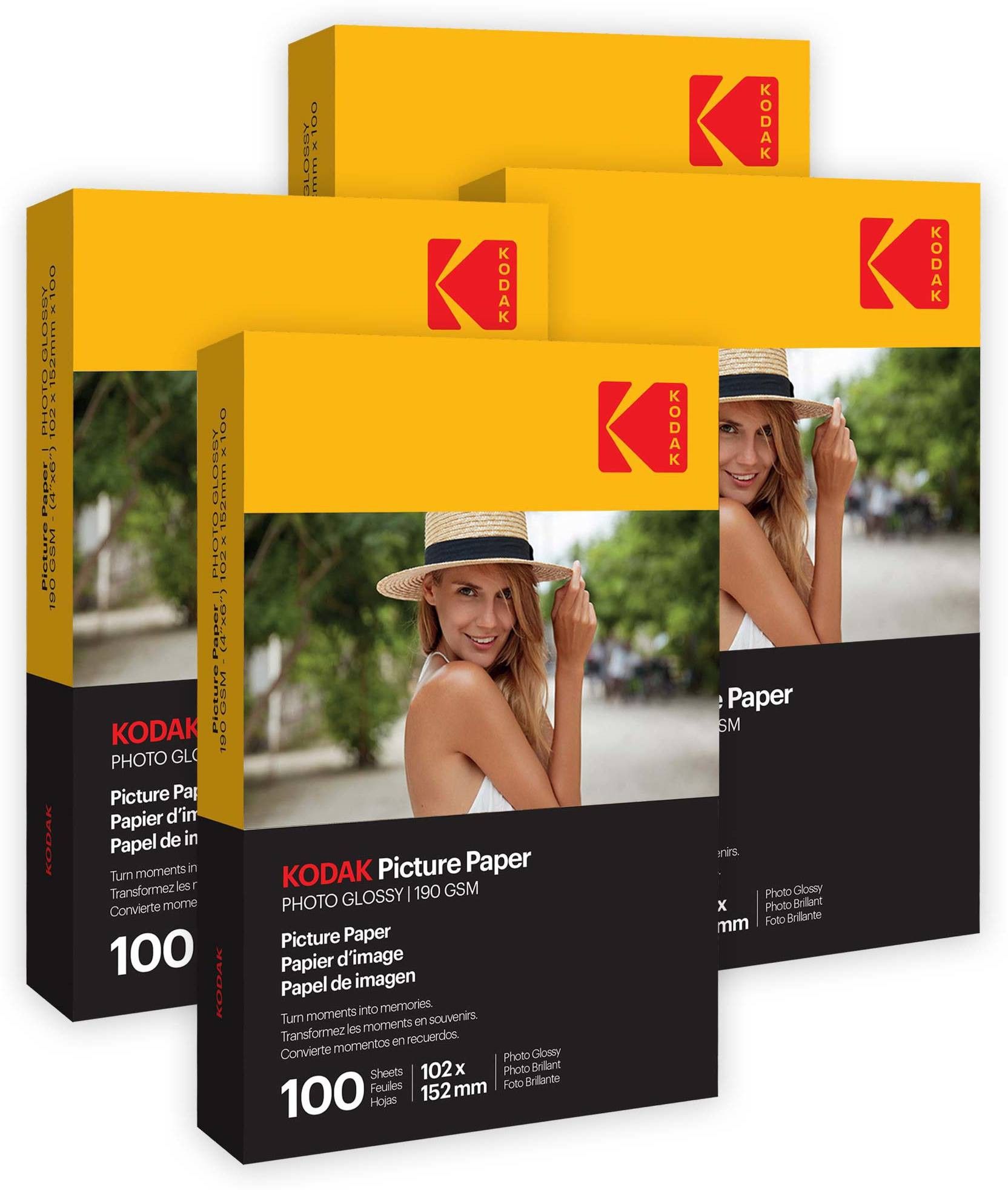 kodak 190 GSM 4R 400 Sheets High Glossy Cast Coated Water Resistant Photo Paper unruled 4R (4X6 inch) 190 gsm Photo Paper-picture-42