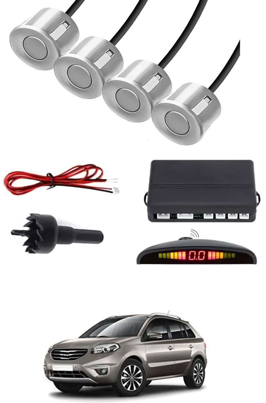 Universal 4 Silver Reverse Parking Sensor With LED Display For Cars-165 Safety of Passengers/Car One Alarm Kit-1375 Parking Sensor-image-34