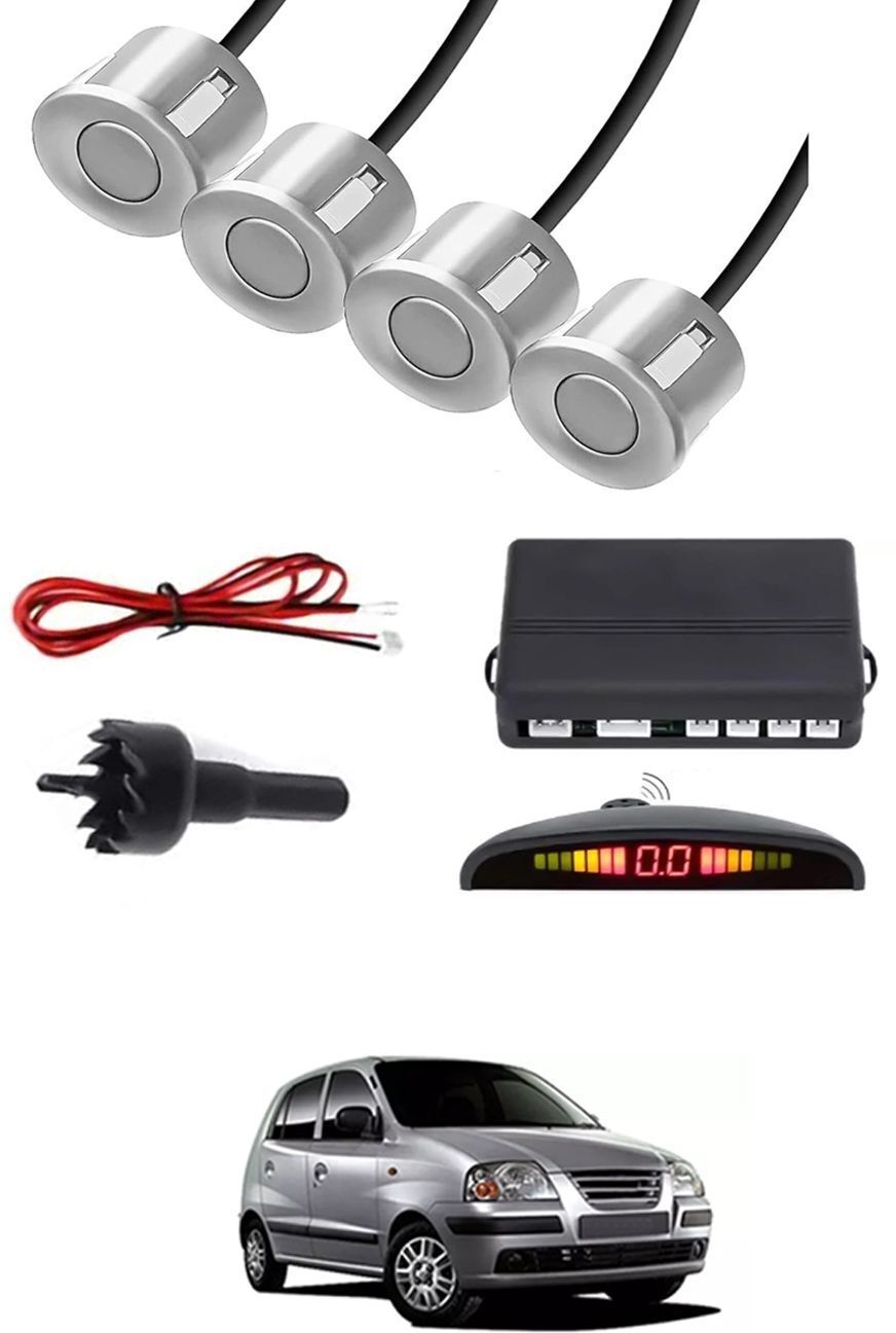 Universal 4 Silver Reverse Parking Sensor With LED Display For Cars-316 Safety of Passengers/Car One Alarm Kit-1434 Parking Sensor-image-46