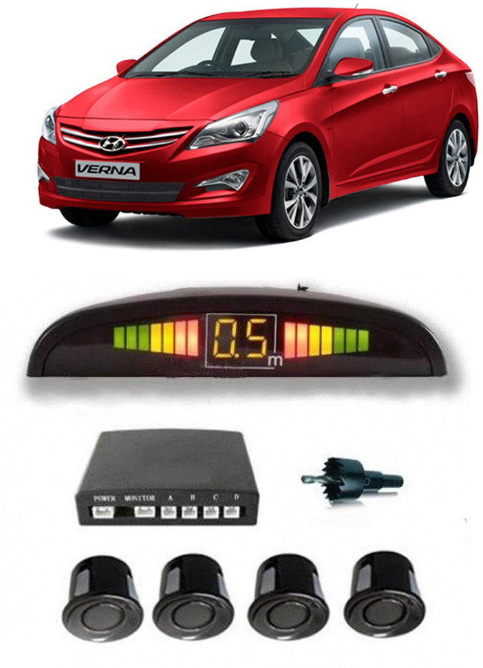 ascension JJB180 Black Car Reverse Parking Sensor with LED Display 4 Sensor A180 Parking Sensor image 1