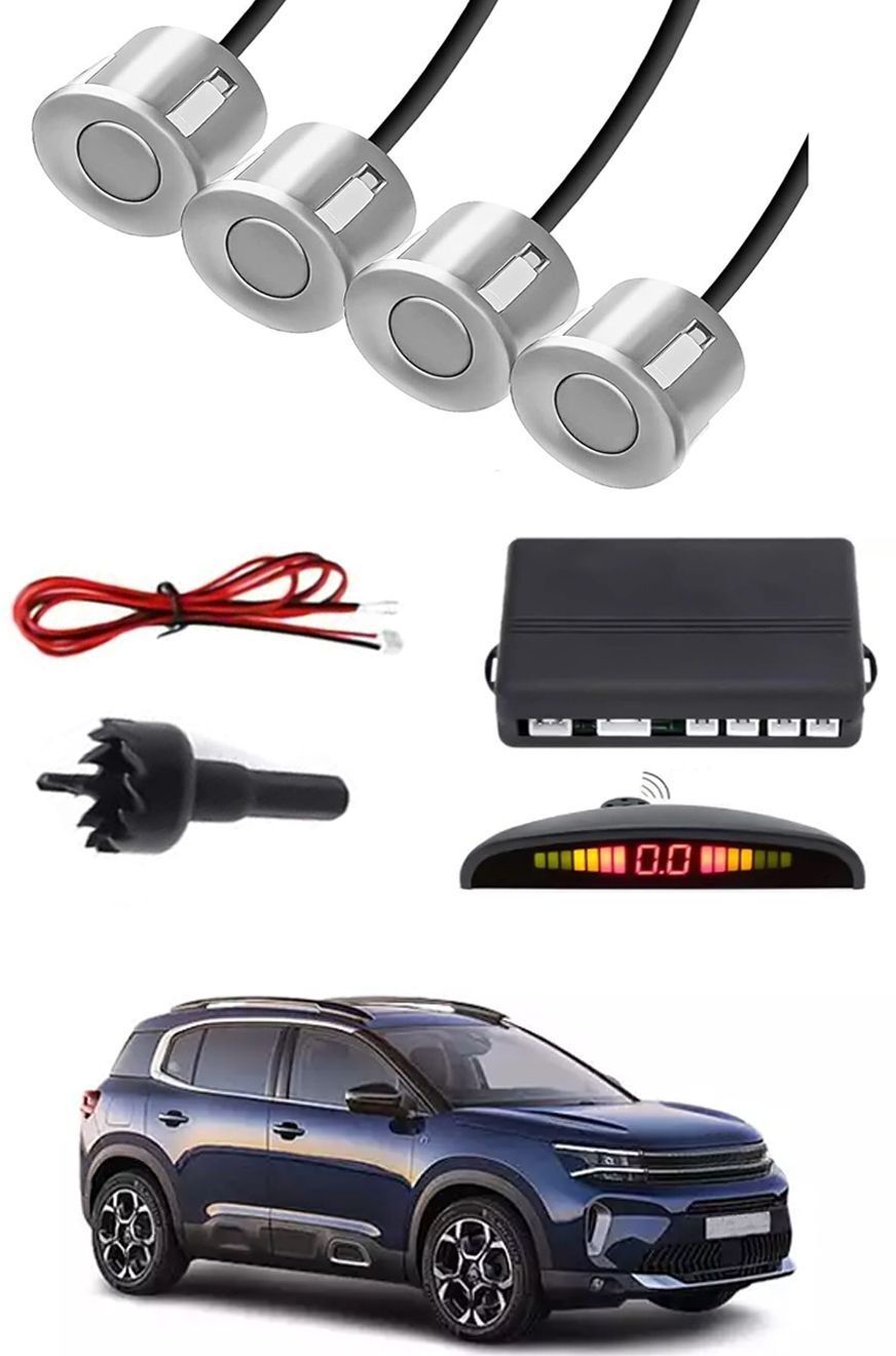 zplus Universal 4 Silver Reverse Parking Sensor With LED Display For Cars-45 Safety of Passengers/Car One Alarm Kit-1143 Parking Sensor-picture-19