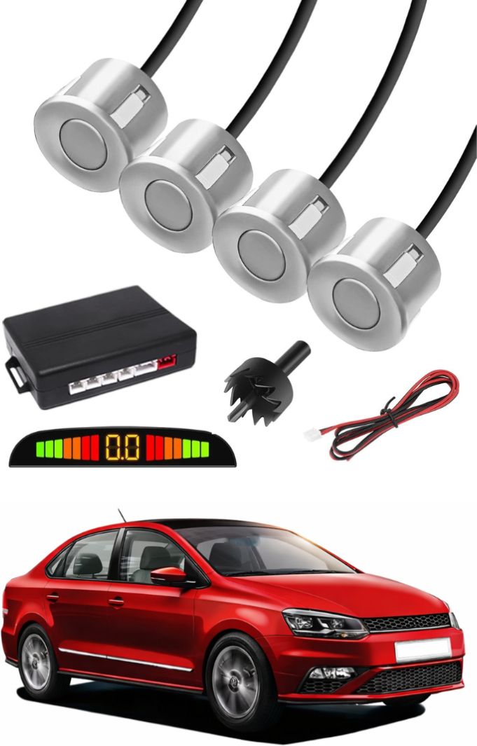 markoplus Silver Car Parking Sensor E158 Car Silver Parking Reverse Sensors For Volkswagen Vento Set of 4 Pcs Parking Sensor-picture-28