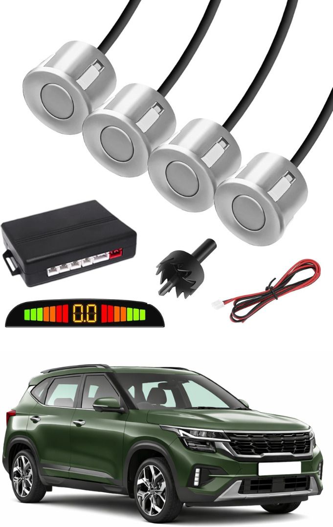 markoplus Silver Car Parking Sensor A84 Car Silver Parking Reverse Sensors For Kia Seltos Set of 4 Pcs Parking Sensor-picture-45