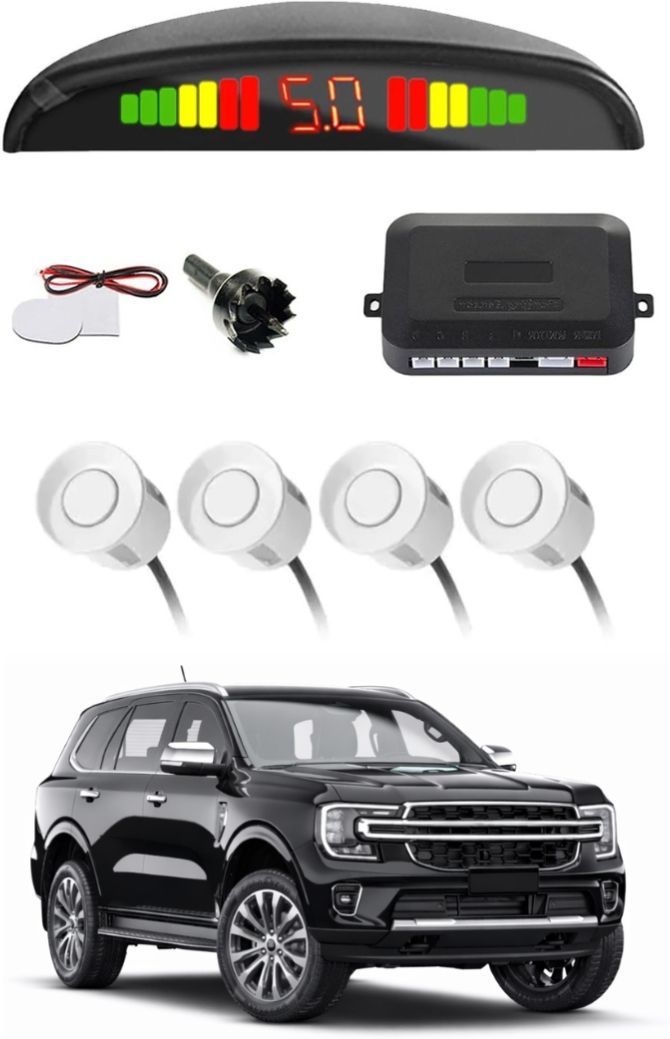 White Car Parking Sensor D113 Car White Parking Reverse Sensors For Ford Endeavour Set of 4 Pcs Parking Sensor-image-8
