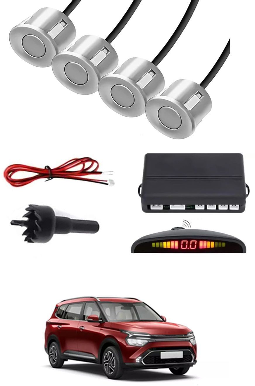 Universal 4 Silver Reverse Parking Sensor With LED Display For Cars-50 Safety of Passengers/Car One Alarm Kit-1465 Parking Sensor-image-33