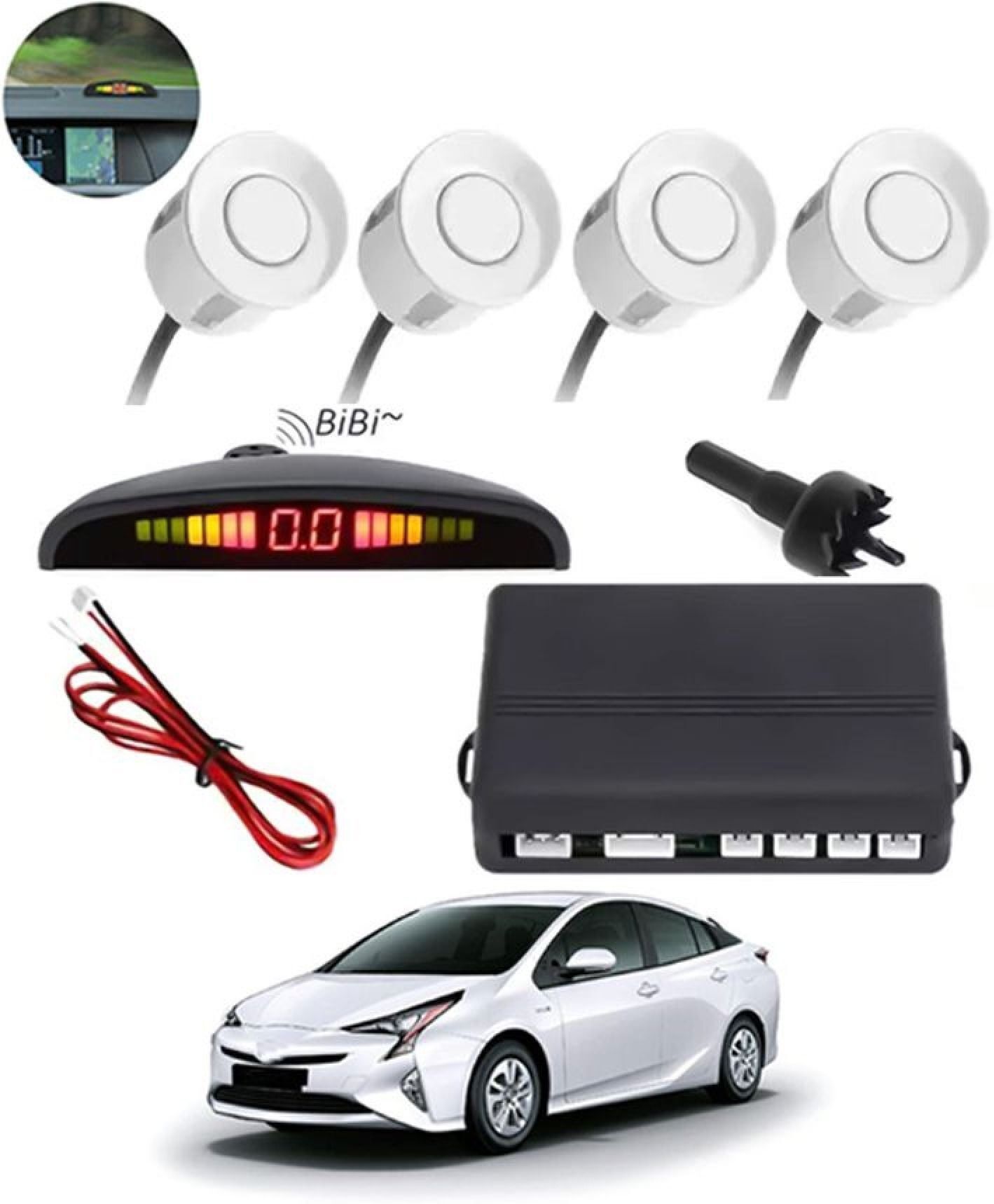 Universal 4 White Reverse Parking Sensor-AF25A24 Universal 4 White Reverse Parking Sensor-AF25A24 Parking Sensor-image-17