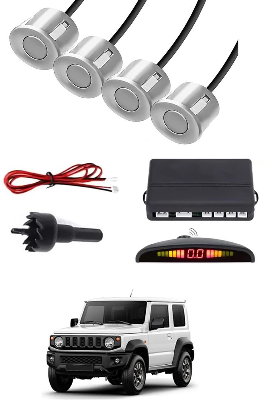 Universal 4 Silver Reverse Parking Sensor With LED Display For Cars-160 Safety of Passengers/Car One Alarm Kit-1290 Parking Sensor-image-45