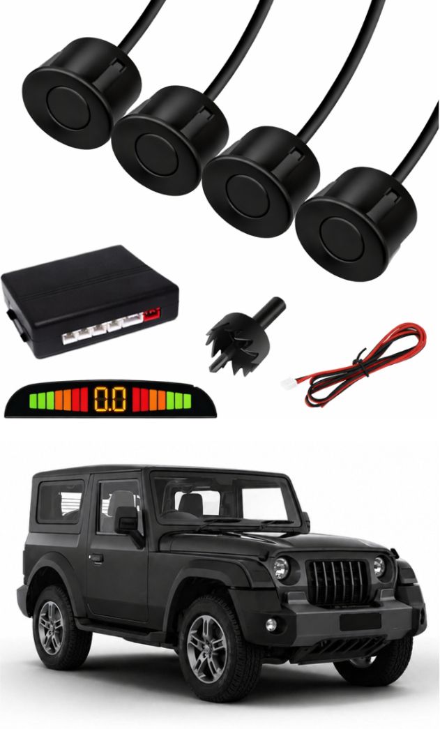drivexpert Black Car Parking Sensor J23 Car Black Parking Reverse Sensors For Mahindra Thar Parking Sensor-picture-48