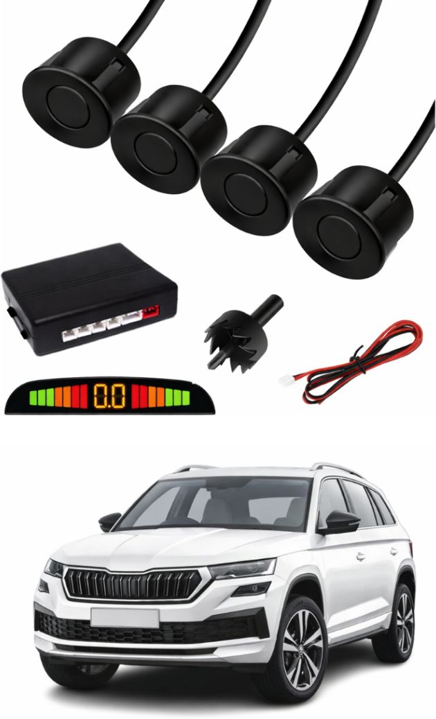 markoplus Black Car Parking Sensor D91 Car Black Parking Reverse Sensors For Skoda Kylaq Set of 4 Pcs Parking Sensor-picture-13