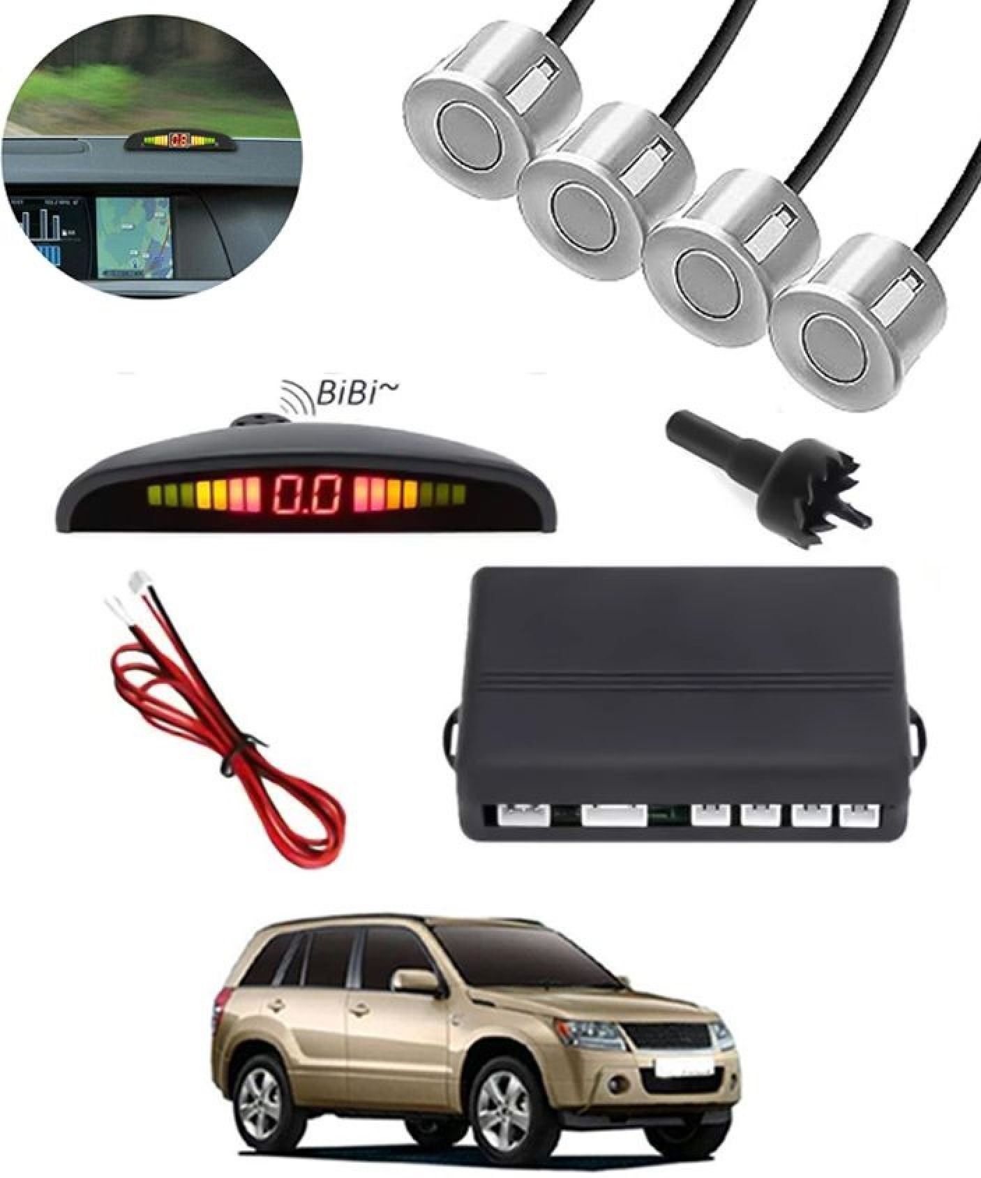 aarsh stores NW_Universal 4 Silver Reverse Parking Sensor-AF25A815 NW_Universal 4 Silver Reverse Parking Sensor-AF25A815 Parking Sensor-picture-22