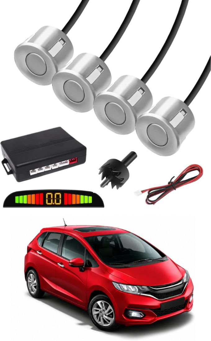 markoplus Silver Car Parking Sensor C144 Car Silver Parking Reverse Sensors For Honda Jazz Set of 4 Pcs Parking Sensor-picture-17