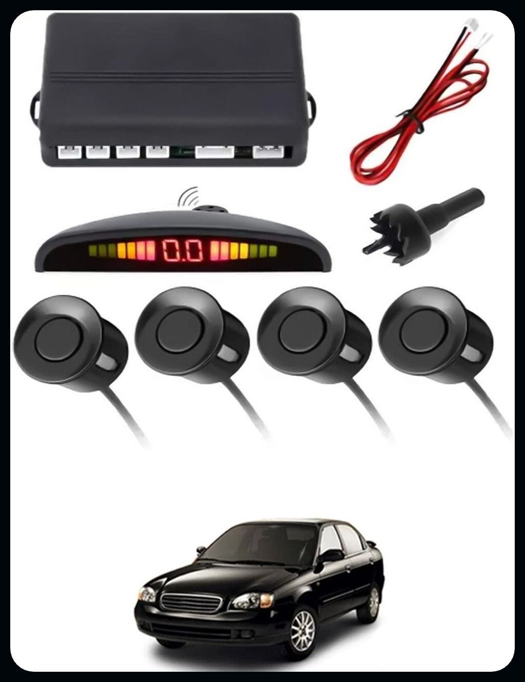 Car Premium 4 Black Reverse Parking Sensor-AP25A396 Car Premium 4 Black Reverse Parking Sensor-AP25A396 Parking Sensor-image-13