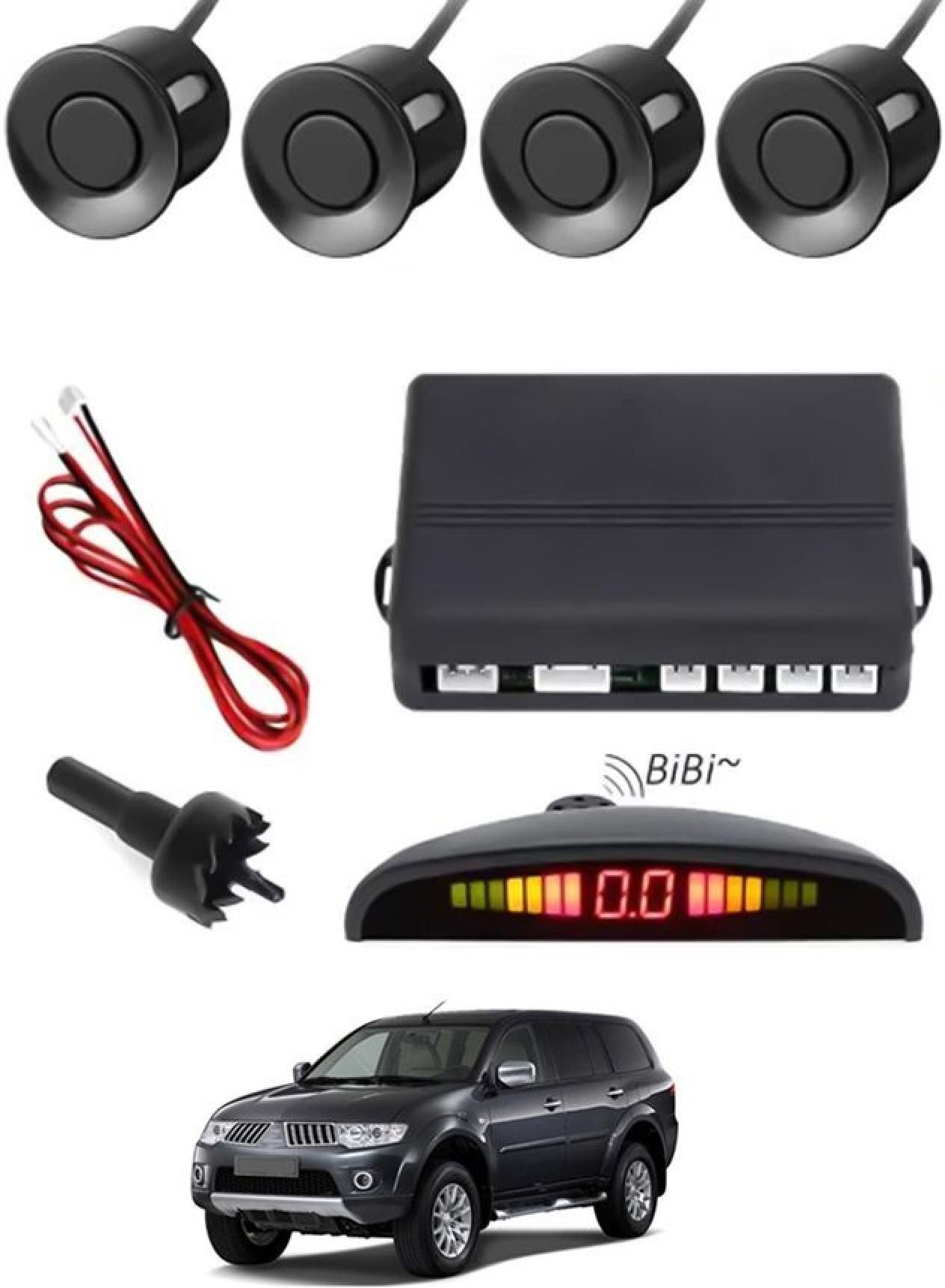 aarsh creation Universal 4 Black Reverse Parking Sensor-AF25N307 P_Universal 4 Black Reverse Parking Sensor-AF25N307 Parking Sensor-picture-26