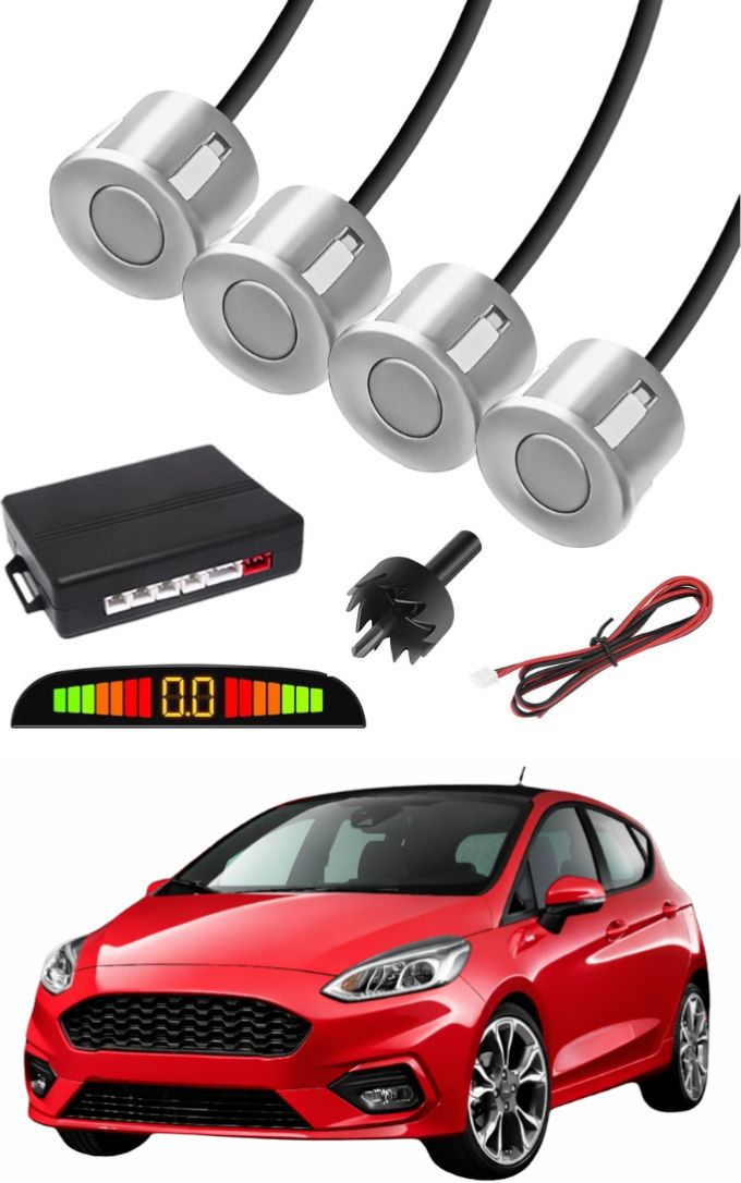 Silver Car Parking Sensor C139 Car Silver Parking Reverse Sensors For Ford Fiesta Set of 4 Pcs Parking Sensor-image-27