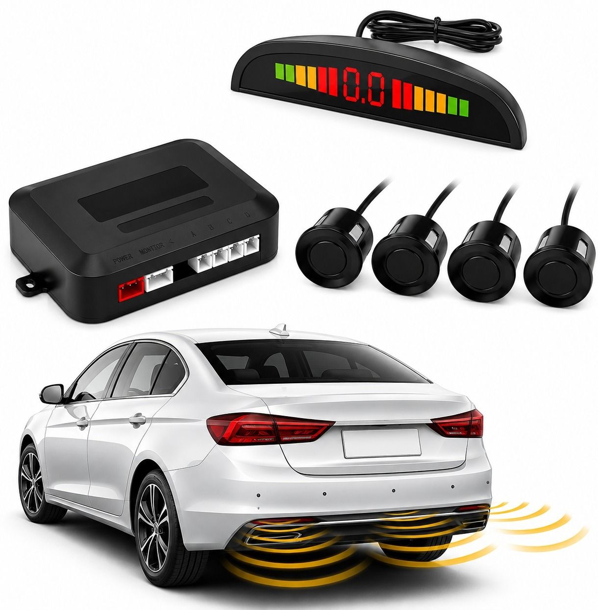 drivon AE-0073 Premium Make Car Black Parking Reverse Sensors For all cars - Set of 4 Pcs Parking Sensor-picture-26