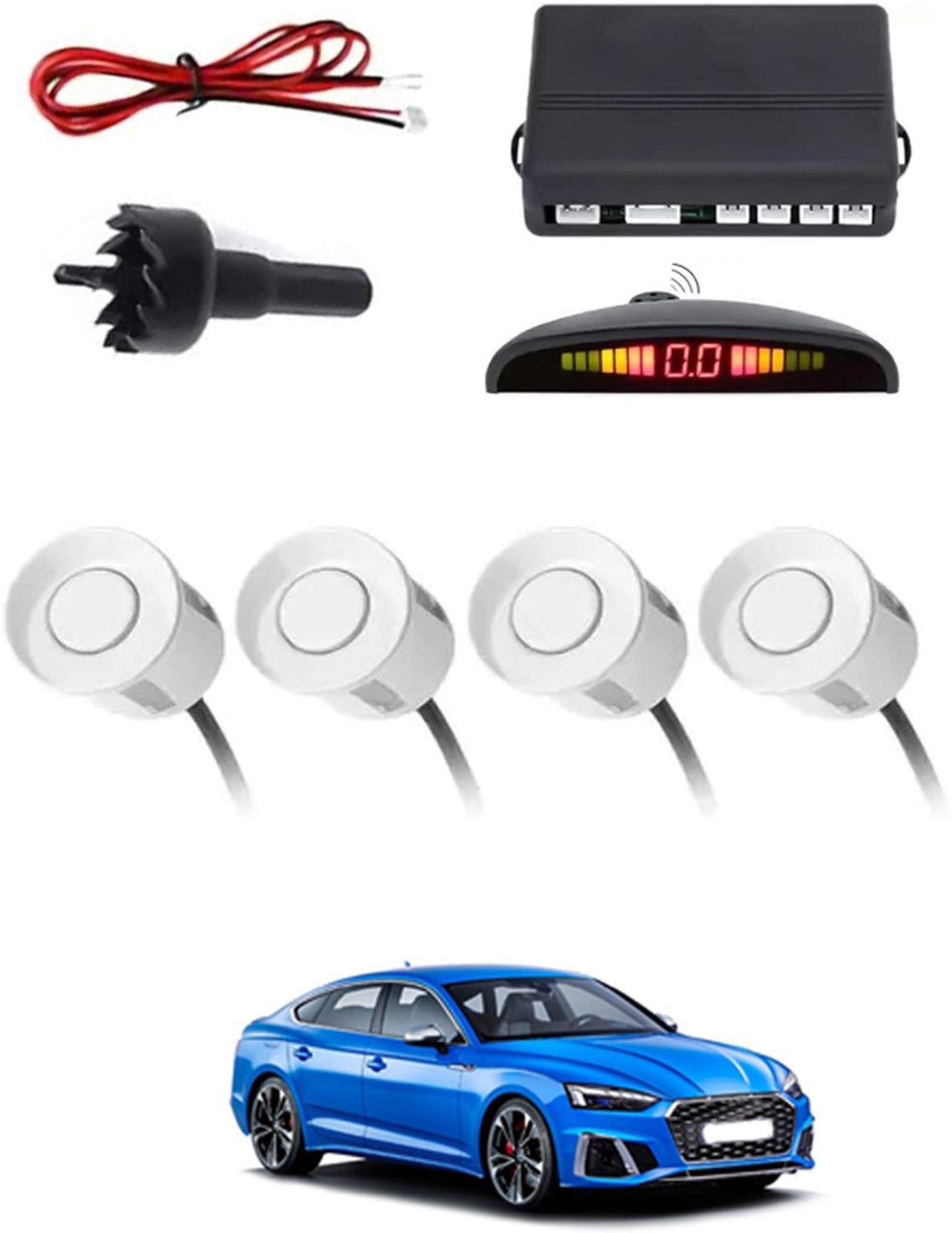 aarsh creation Universal 4 White Reverse Parking Sensor-AF25A631 P_Universal 4 White Reverse Parking Sensor-AF25A631 Parking Sensor-picture-28