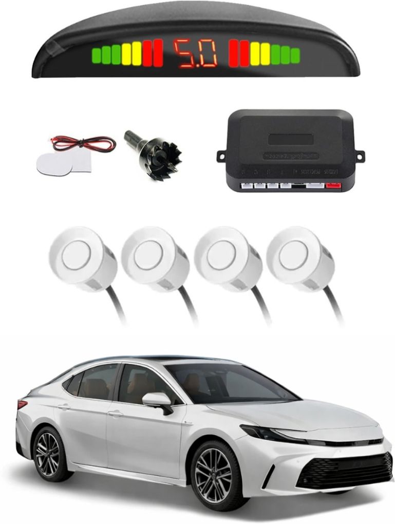 White Car Parking Sensor F24 Car White Parking Reverse Sensors For Toyota Camry Set of 4 Pcs Parking Sensor-image-14