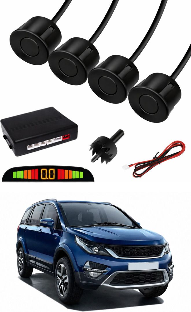 Black Car Parking Sensor A127 Car Black Parking Reverse Sensors For Tata Hexa Set of 4 Pcs Parking Sensor-image-17