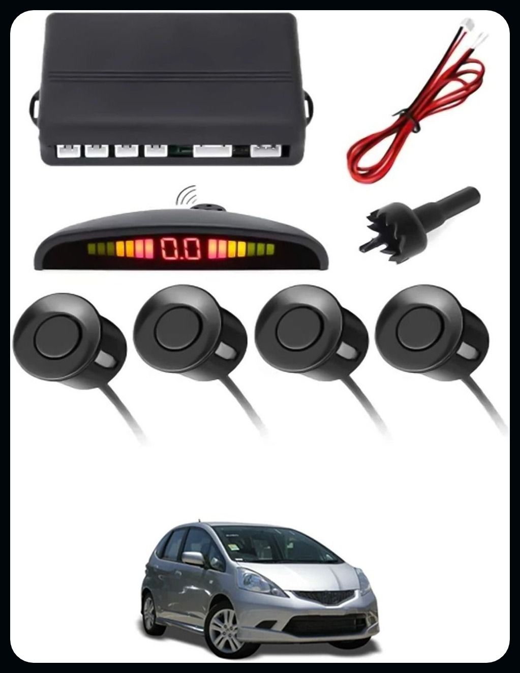 arsh store S- 4 Black Reverse Parking Sensor-AP25B379 S- 4 Black Reverse Parking Sensor-AP25B379 Parking Sensor-picture-0