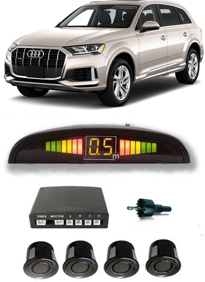 voddmars VB21 Black Car Reverse Parking Sensor with LED Display 4 Sensor V21 Parking Sensor image 1