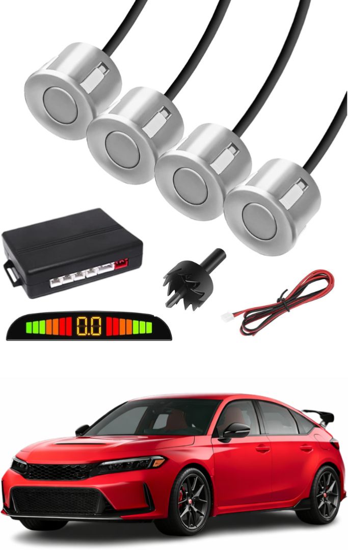 markoplus Silver Car Parking Sensor C104 Car Silver Parking Reverse Sensors For Honda Civic Set of 4 Pcs Parking Sensor-picture-28
