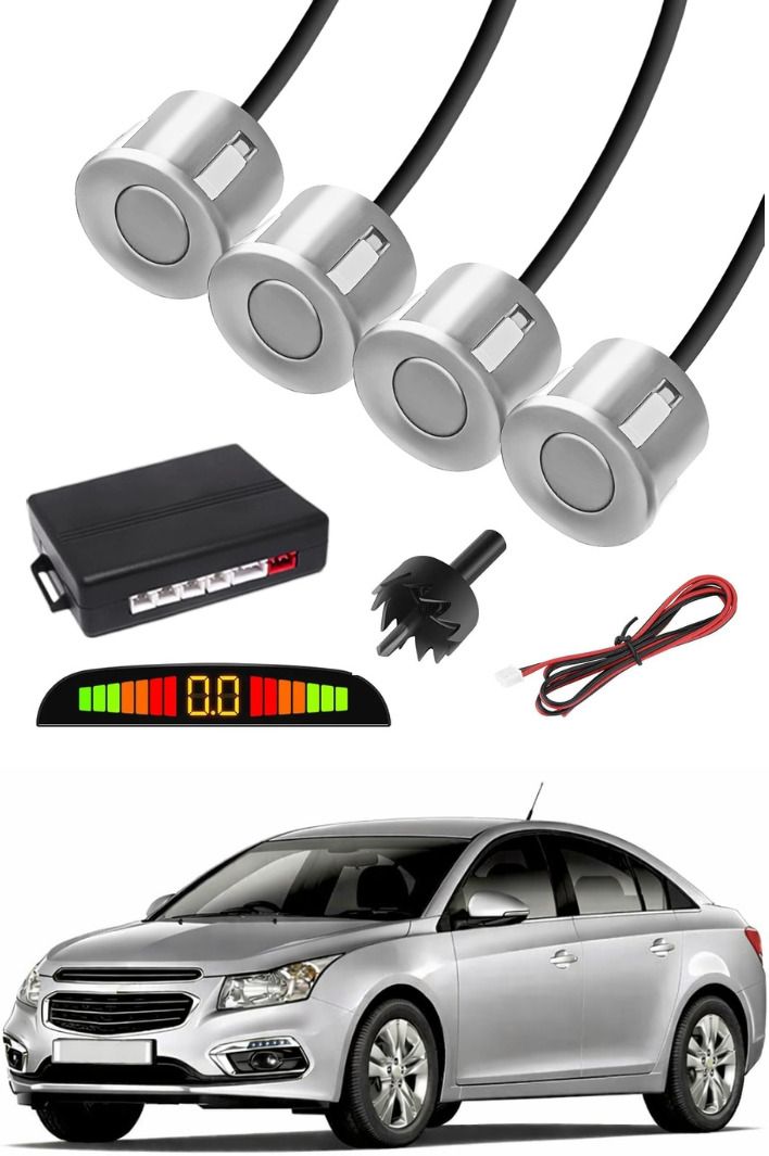 Silver Car Parking Sensor A108 Car Silver Parking Reverse Sensors For Chevrolet Cruze Set of 4 Pcs Parking Sensor-image-49