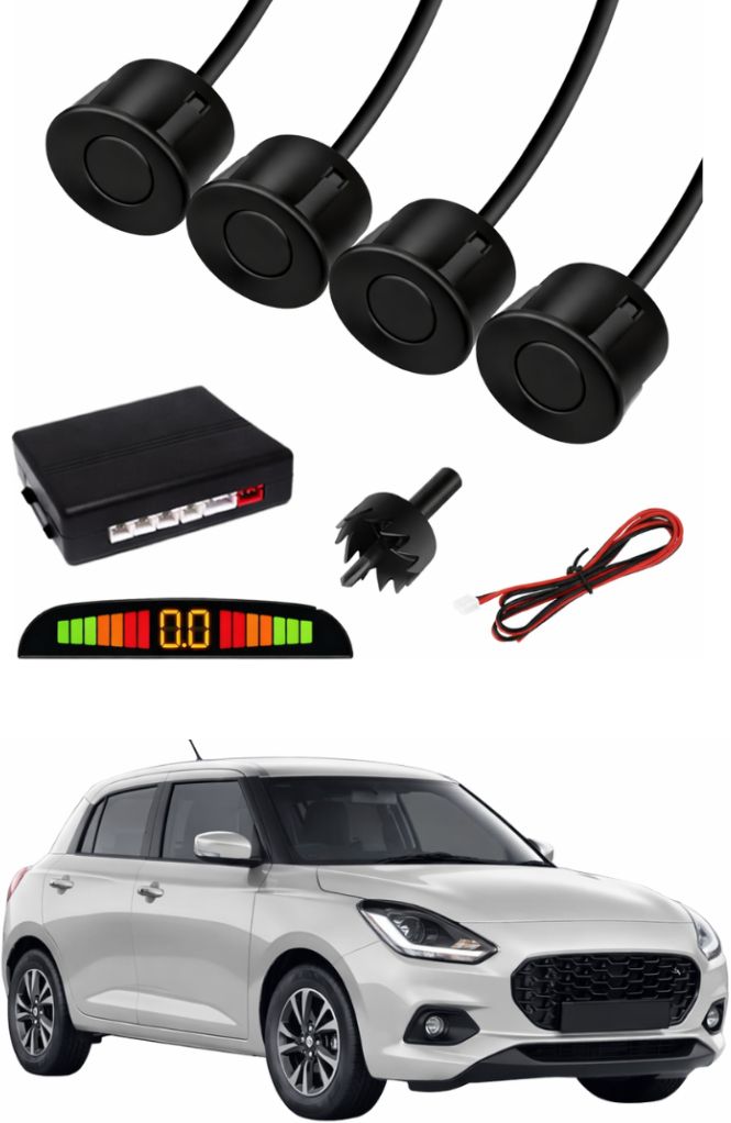 Black Car Parking Sensor B15 Car Black Parking Reverse Sensors For Maruti Suzuki Swift Set of 4 Pcs Parking Sensor-image-15