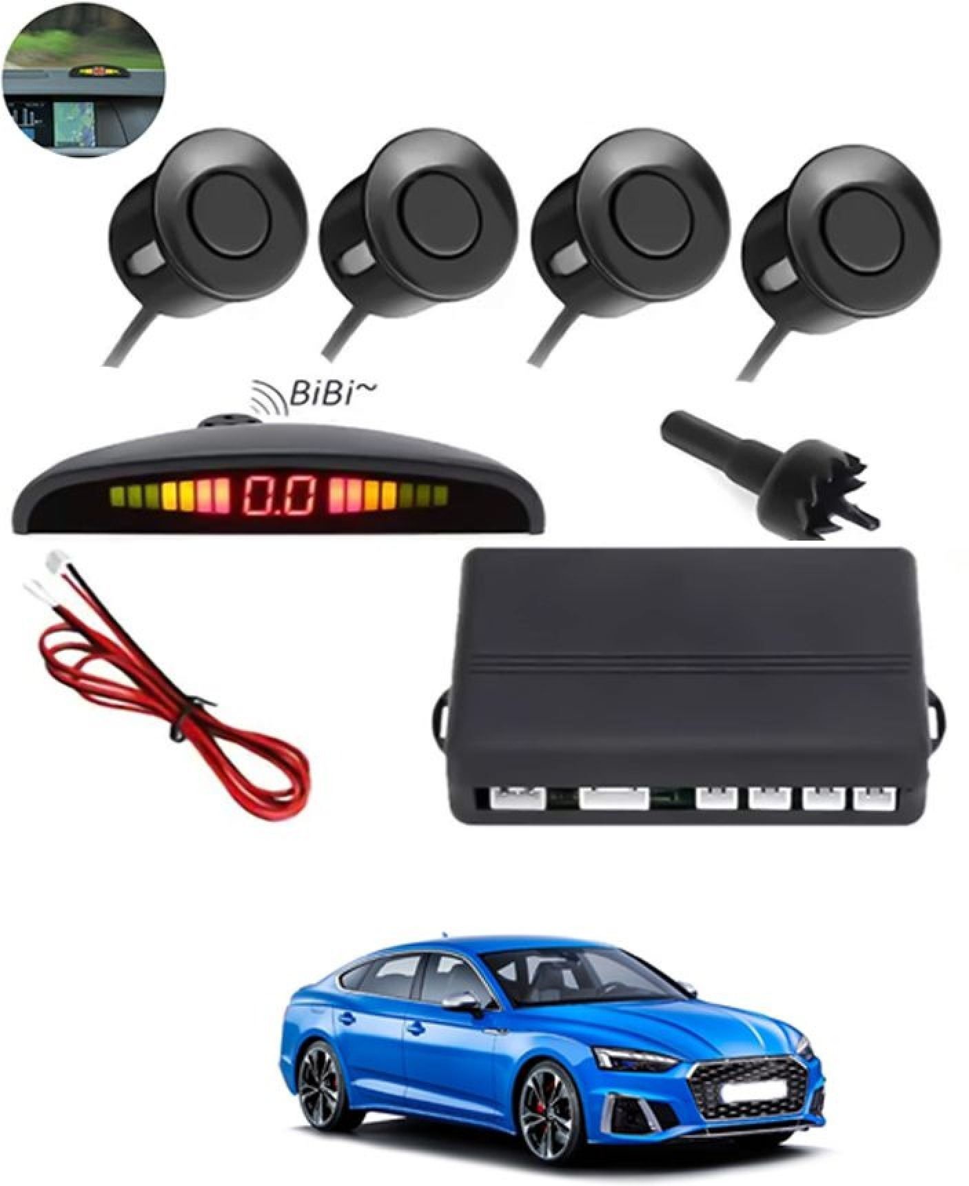 aarsh stores NW_Universal 4 Black Reverse Parking Sensor-AF25A147 NW_Universal 4 Black Reverse Parking Sensor-AF25A147 Parking Sensor-picture-25