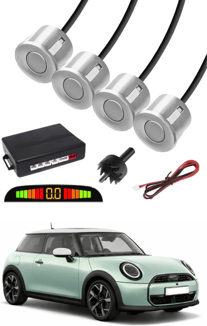 Silver Car Parking Sensor D105 Car Silver Parking Reverse Sensors For Cooper Set of 4 Pcs Parking Sensor-image-29