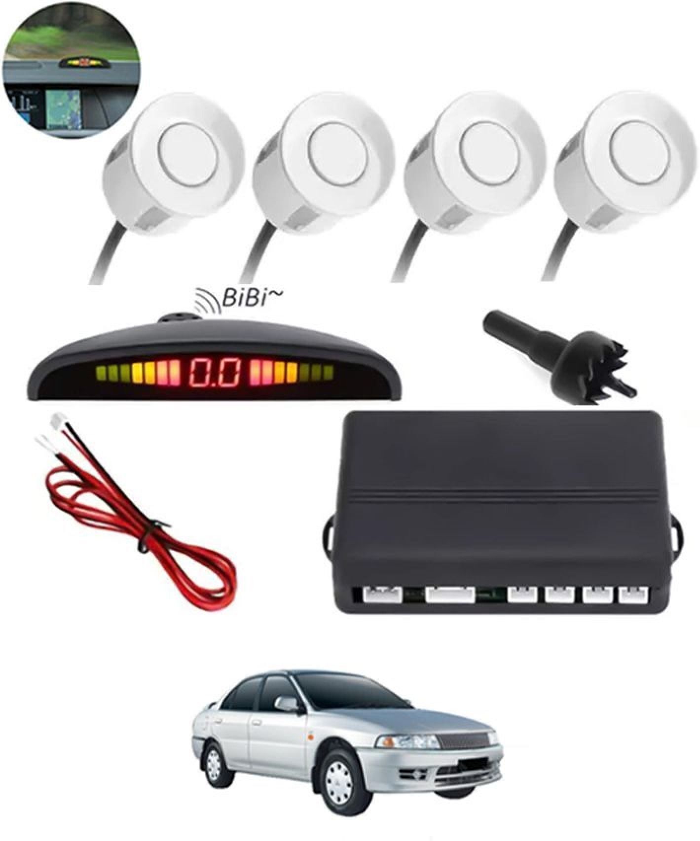 aarsh creation Universal 4 White Reverse Parking Sensor-AF25A298 P_Universal 4 White Reverse Parking Sensor-AF25A298 Parking Sensor-picture-20