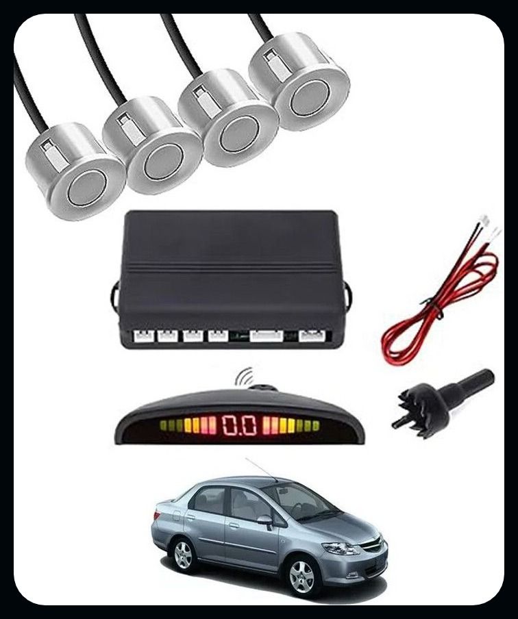 sb global Universal 4 Silver Reverse Parking Sensor-AP25A727 Universal 4 Silver Reverse Parking Sensor-AP25A727 Parking Sensor-picture-12