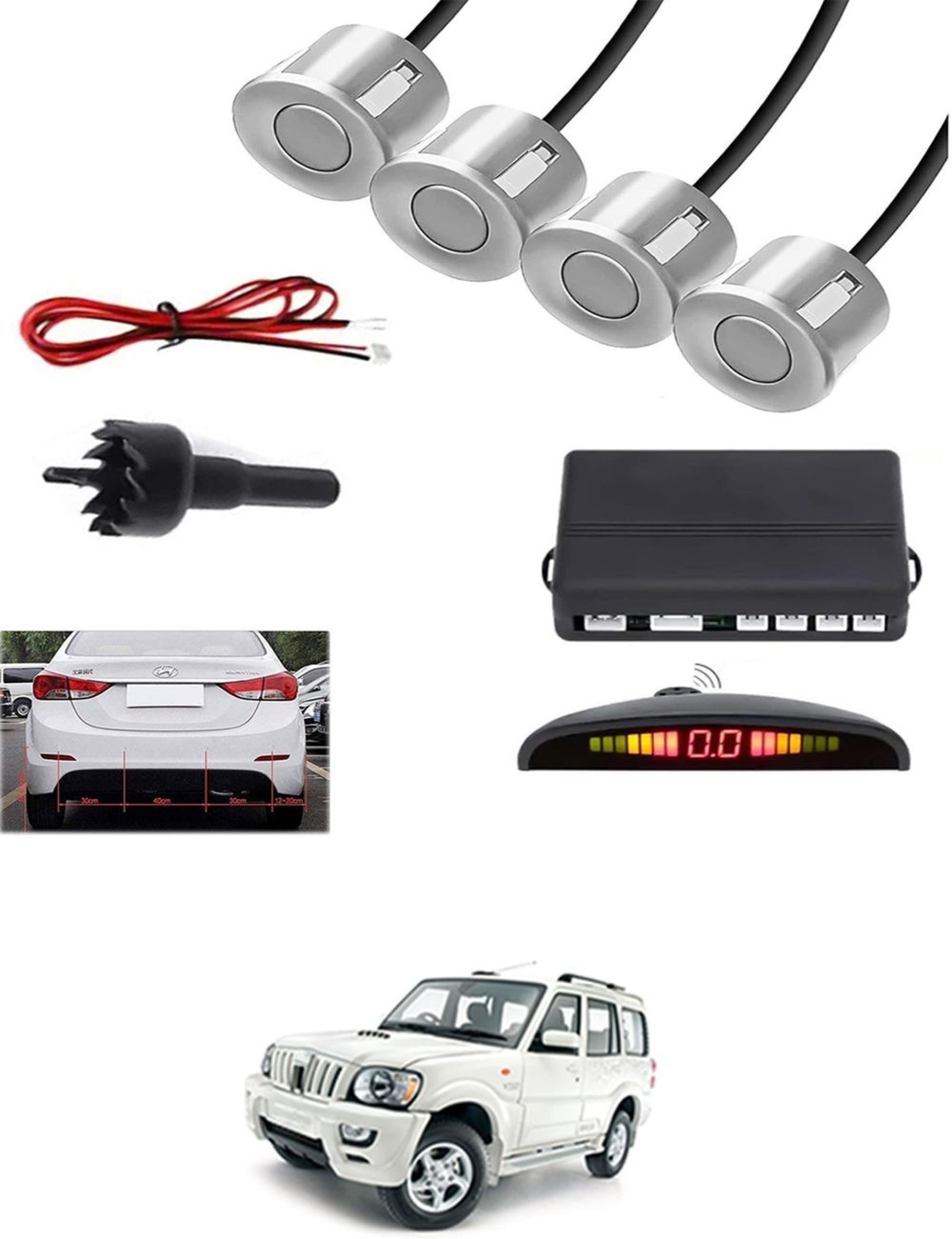 aarsh creation Universal 4 Silver Reverse Parking Sensor-AF25N991 P_Universal 4 Silver Reverse Parking Sensor-AF25N991 Parking Sensor-picture-25