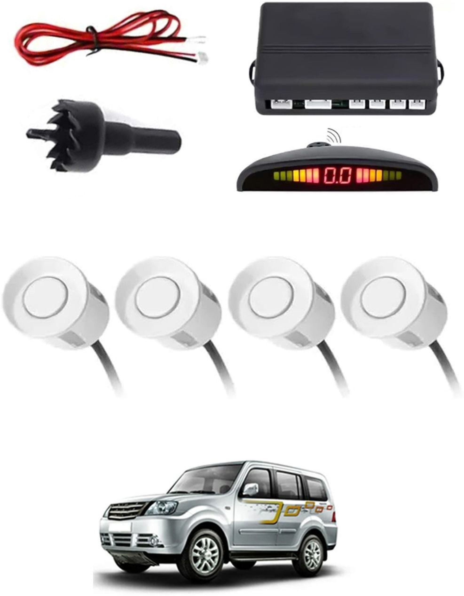 aarsh biker New-P_Universal 4 White Reverse Parking Sensor-AF25A589 New-P_Universal 4 White Reverse Parking Sensor-AF25A589 Parking Sensor-picture-10