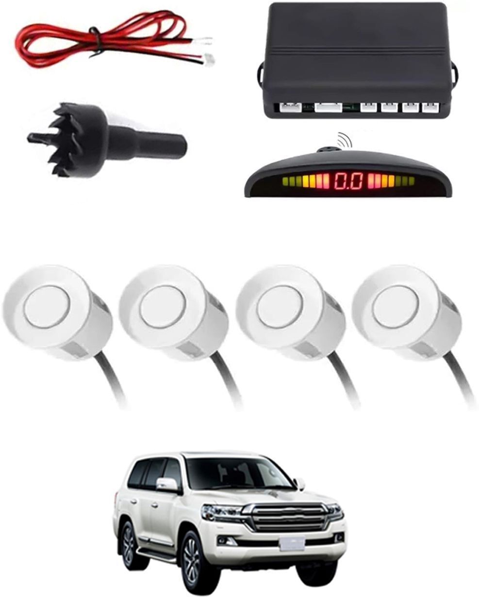 4White Parking Sensor With LED Display Increased Safety For Car-175 Safety of Passengers/Car One Alarm Kit-1569 Parking Sensor-image-16