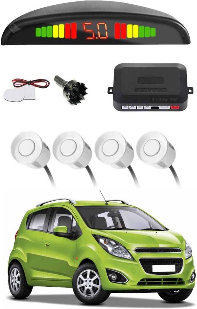 White Car Parking Sensor D132 Car White Parking Reverse Sensors For Beat Set of 4 Pcs Parking Sensor-image-1