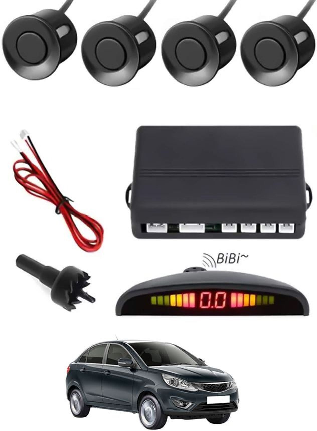aarsh creation Universal 4 Black Reverse Parking Sensor-AF25N952 P_Universal 4 Black Reverse Parking Sensor-AF25N952 Parking Sensor-picture-27