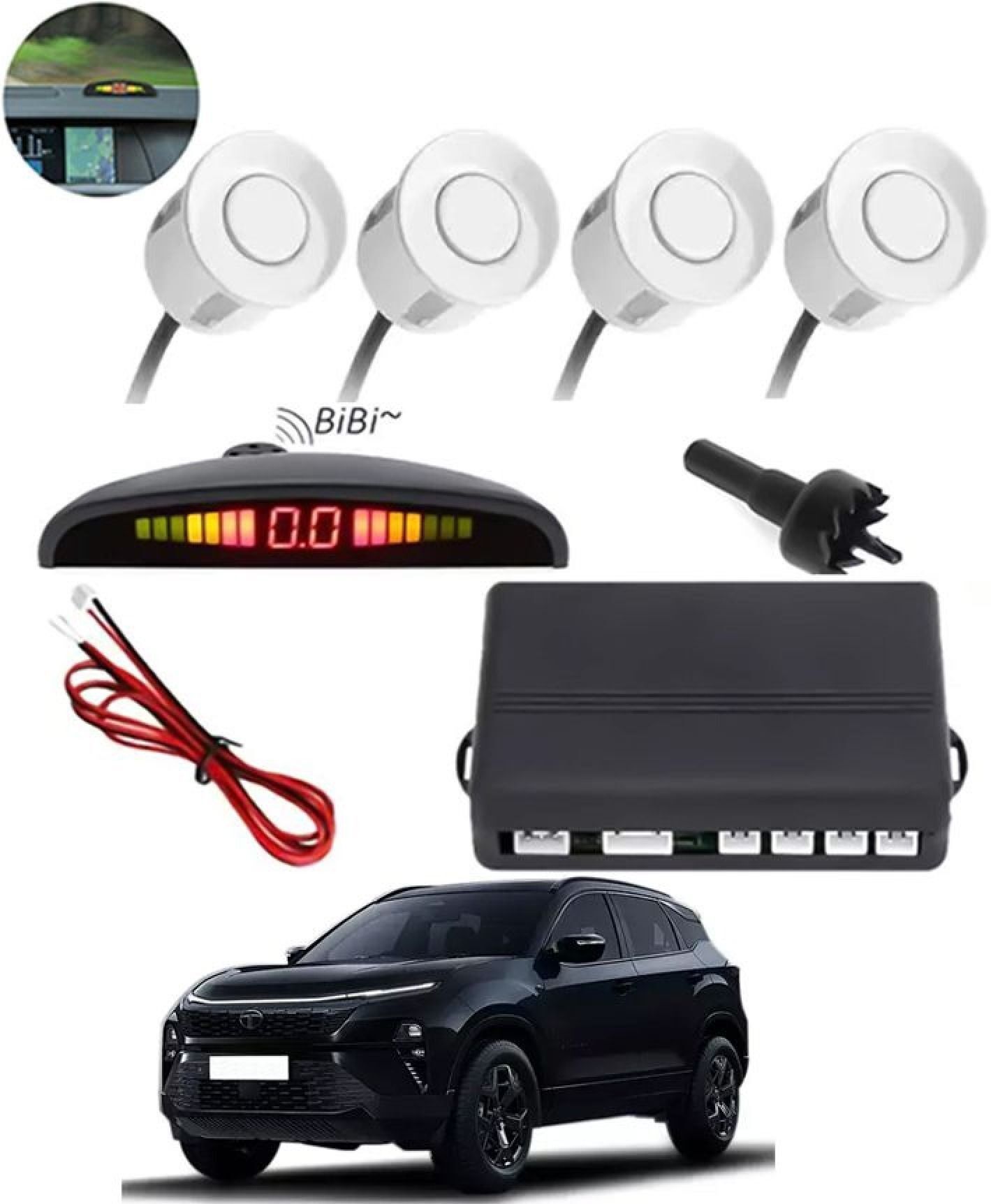 Universal 4 White Reverse Parking Sensor-AF25N512 Universal 4 White Reverse Parking Sensor-AF25N512 Parking Sensor-image-32