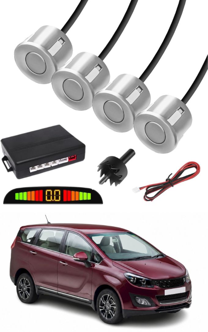 markoplus Silver Car Parking Sensor D30 Car Silver Parking Reverse Sensors For Mahindra Marazzo Set of 4 Pcs Parking Sensor-picture-39