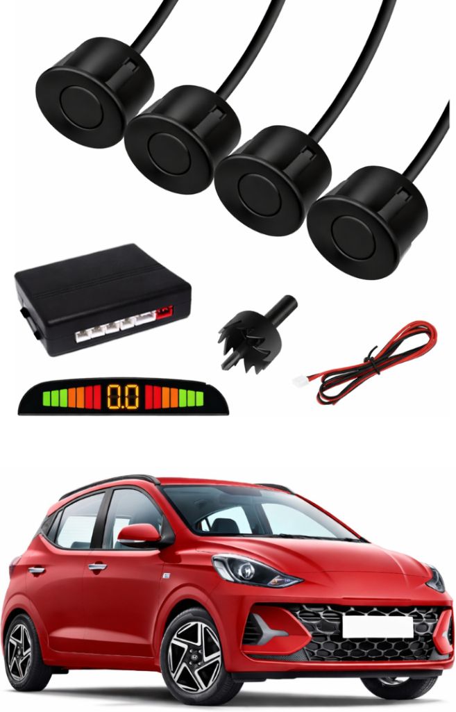 Black Car Parking Sensor D74 Car Black Parking Reverse Sensors For Hyundai Grand i10 Asta Option Set of 4 Pcs Parking Sensor-image-12